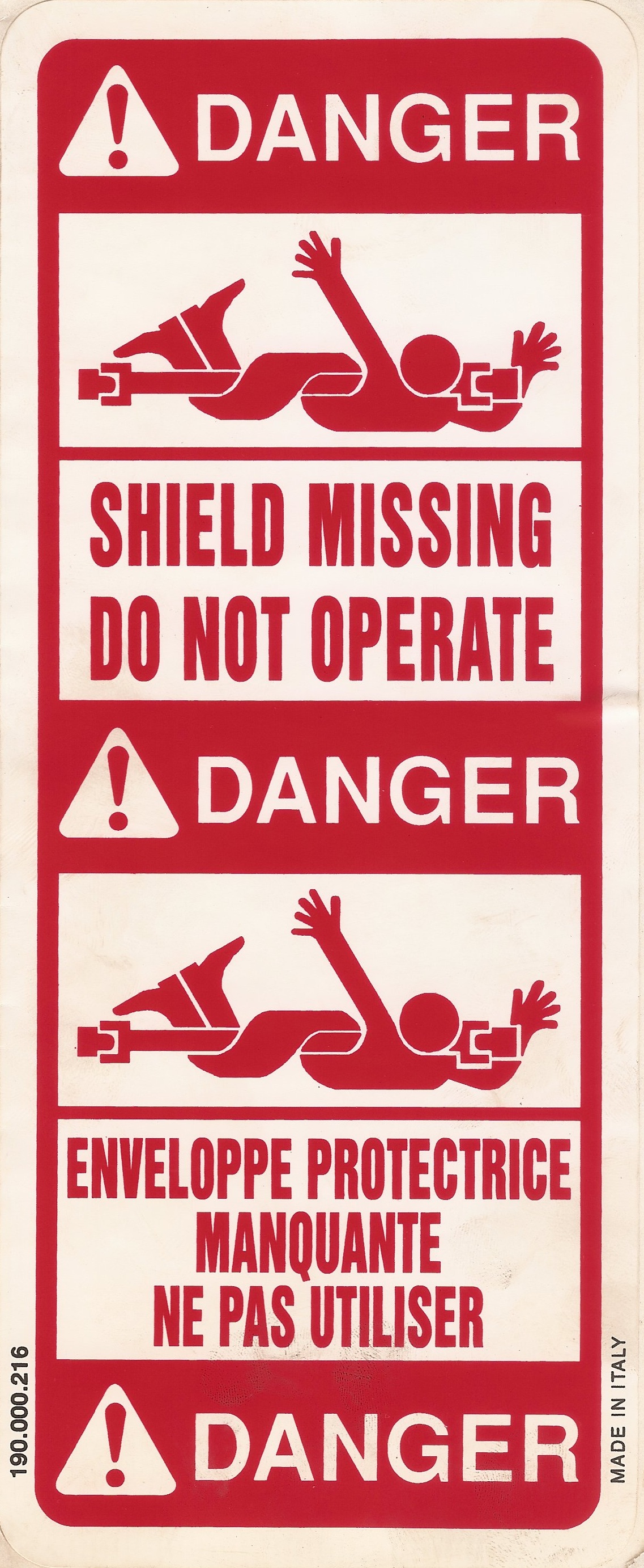 521451 - DECAL - DANGER - OUTER TUBE : 