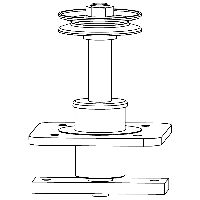 600152 - OBSOLETE PF120 DECK SPINDLE ASSEMBLY GREASABLE : 
